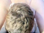 Stretching workout, can you see my big nipples? 7/16