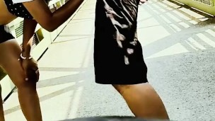 SKULL CANDY PUBLIC BLOW JOB OUTSIDE SWALLOW CUM