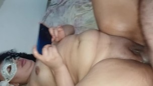 my slut wife watching gang bang porn while cumming on my dick,she loves seeing multiple dicks🍆🍌🤤