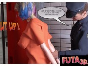 Futa3DX - Hot Blonde Gets Fucked In Threesome Prison Futa Style 13/16