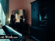 A blonde and a brunette share some good time 2/16