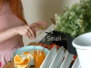 Classy brunette facialized after hot quickie with her man 13/16