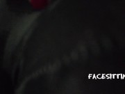 Slave sniffs and fucks the ass with his nose on the orders of the mistress, femdom ass worship POV 3/16