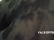 Slave sniffs and fucks the ass with his nose on the orders of the mistress, femdom ass worship POV 9/16