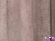 Behind the scenes fun with two beautiful brunette lesbians 12/16