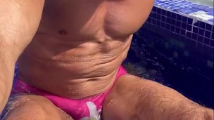 Pink Speedo Bulge