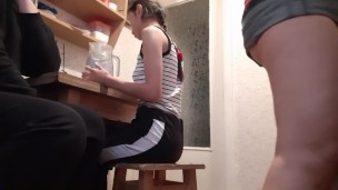 We thought that our stepmother was preparing dinner for us, but she was masturbating the whole time