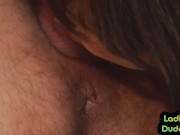 Pegging lady kisses and pegs her husband 2/16