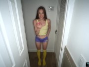 Slumber Party Slut Has A Pillow Fight With A Cock! 1/16