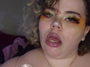 Goth GF sucks on toy for you 11/16