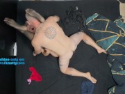 Gagged him with my panties, plugg his ass and crushed his balls 12/16