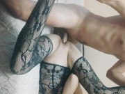 Husband and friend use wife's holes hard 8/16