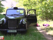 Hitchikers thumb down Fake Taxi to take them to Fake Hostel after intense sex outside in nature! 13/16