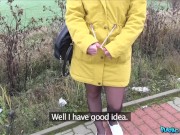 Public Agent - sexy and innocent young babe cums on thick cock in the back of a car 1/16