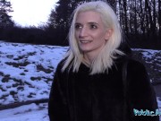 Public Agent - slim Italian blonde with petite body stretched out by big cock in hotel room 1/16