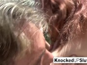 Red Head with a Bun in the Oven Loves Sucking Cock 6/16