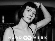 HARDWERK Skinny babe Delfine Dahlia is caged up and sucking multiple dicks