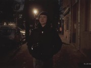 HARDWERK Skinny babe Delfine Dahlia is caged up and sucking multiple dicks 12/16