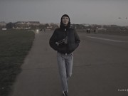 HARDWERK Skinny babe Delfine Dahlia is caged up and sucking multiple dicks 7/16