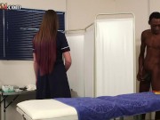 CFNM British nurses give 3way BJ for BBC 1/16