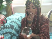 FAKEhub - Tiny little latina palm reader sees COCK in her future! 1/16