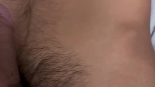 Straight roommate gets handjob from daddy (huge cumshot)