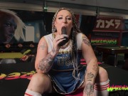 Milf spoils her pussy in her stepdaughters cheerleader outfit 5/16