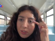 Stranger Helped Me Cum On Public Train And Walks Around Carriages With Cum On Face - CUMWALK 13/16