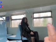 Stranger Helped Me Cum On Public Train And Walks Around Carriages With Cum On Face - CUMWALK 5/16