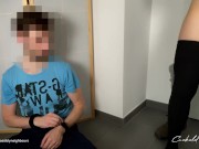 Humiliate My Cuckold Husband with Cum - Having Creampie Sex with Parcel Courier 6/16