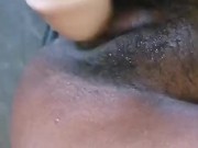 using dildo until she cumms