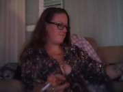 Horny Busty Wife Smoking Cigarette 12/16