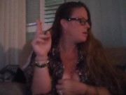 Horny Busty Wife Smoking Cigarette
