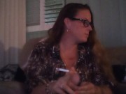 Horny Busty Wife Smoking Cigarette 4/16