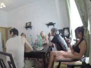 Atomic Girl Wedgie Thongs and High Heels with Skirts and Dresses is the Main Ingredient of this Backstage Behind the Scenes 7/16