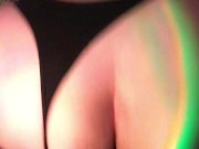 Fat ass slut rides dildo in thigh high socks 14/16