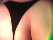 Fat ass slut rides dildo in thigh high socks 15/16