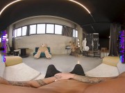 PURITYVR Busty blonde Valeria Curtis teases before she rides your cock in VR 1/16