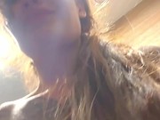 Risky Squirt Fun in Men's McDonald's Restroom with Open Door 6/16