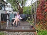 Pouring Rain Camping Chair Shoe Dangling 4/16