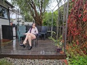 Pouring Rain Camping Chair Shoe Dangling 6/16