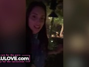 Big boobs babe sucks cock from under blowjob view, closeup creampie dripping puckering, black lipstick asshole - Lelu Love 11/16