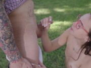 A cute picnic turns into a hot outdoor fuckfest in this HUSTLER Unlimited exclusive! 4/16