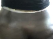 Strapped my best friend with a big black dildo 13/16