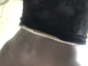 Strapped my best friend with a big black dildo 2/16