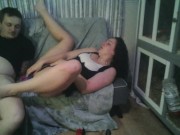 I tied him up and made him watch me cum for strangers, then i made him cum in me 11/16