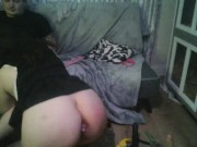 I tied him up and made him watch me cum for strangers, then i made him cum in me 12/16