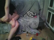 I tied him up and made him watch me cum for strangers, then i made him cum in me 14/16