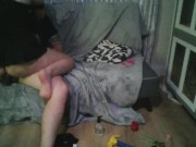 I tied him up and made him watch me cum for strangers, then i made him cum in me 15/16