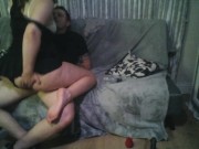 I tied him up and made him watch me cum for strangers, then i made him cum in me 9/16